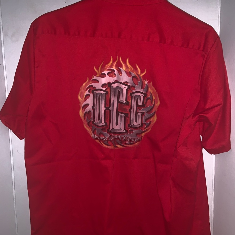 Occ Orange County Choppers Red Button Shirt